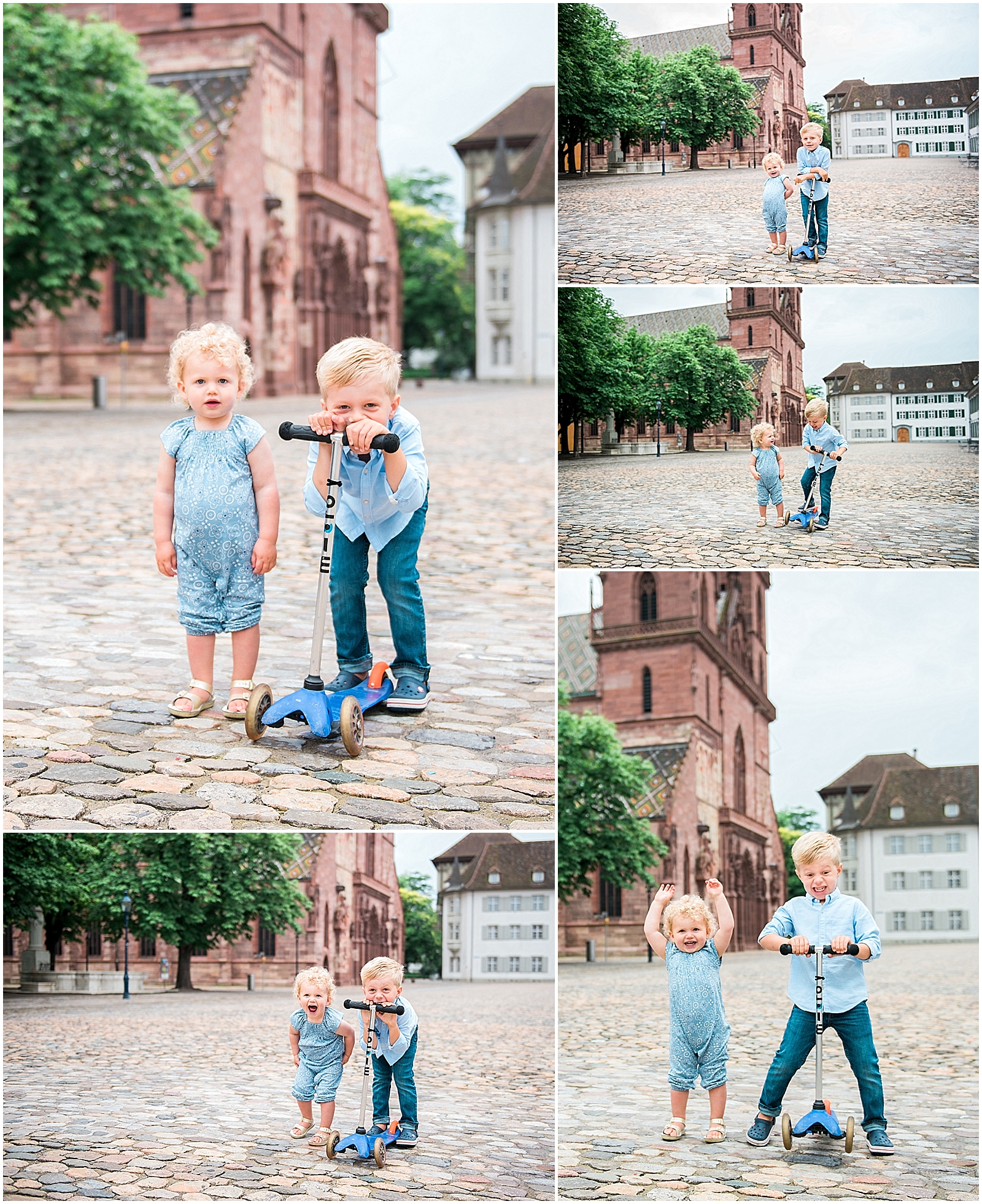 Basel Siblings | Basel Munsterplatz | Basel Family Photography | Amanda Joy Photography