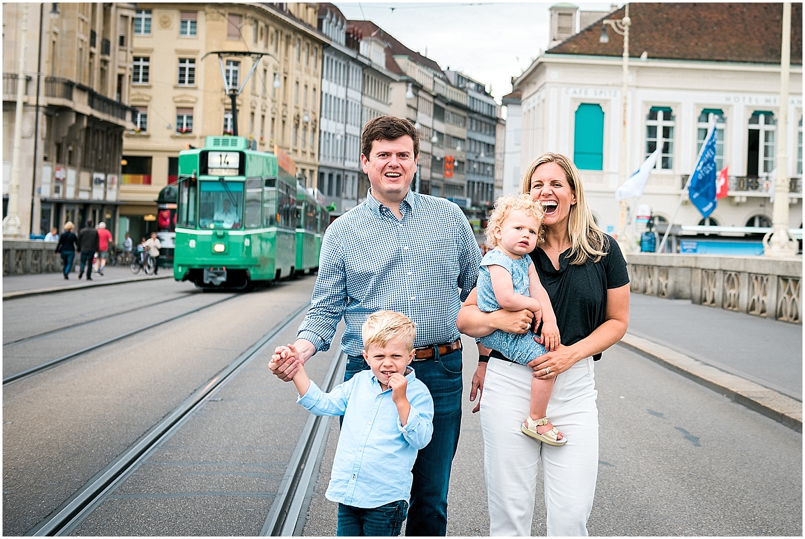 Old Trams Basel | Mittlerbruke Basel | Basel Family Photography | Amanda Joy Photography